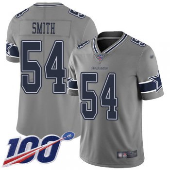 Nike Cowboys #54 Jaylon Smith Gray Men's Stitched NFL Limited Inverted Legend 100th Season Jersey