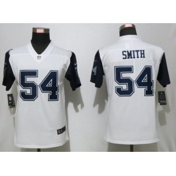 Nike Cowboys 54 Jaylon Smith White Throwback Women Vapor Untouchable Limited Jersey