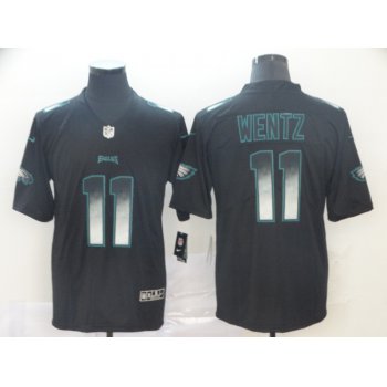 Nike Eagles 11 Carson Wentz Black Arch Smoke Vapor Untouchable Limited Jersey