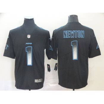 Nike Panthers 1 Cam Newton Black Arch Smoke Vapor Untouchable Limited Jersey