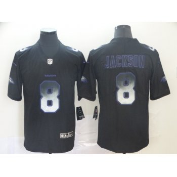 Nike Ravens 8 Lamar Jackson Black Arch Smoke Vapor Untouchable Limited Jersey