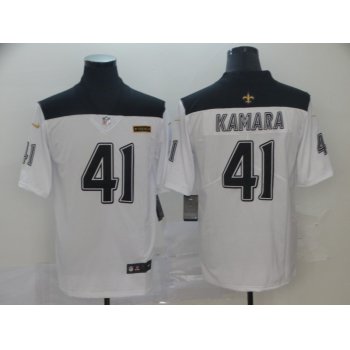 Nike Saints 41 Alvin Kamara White City Edition Vapor Untouchable Limited Jersey