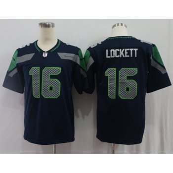 Nike Seahawks 16 Tyler Lockett Navy Vapor Untouchable Limited Jersey