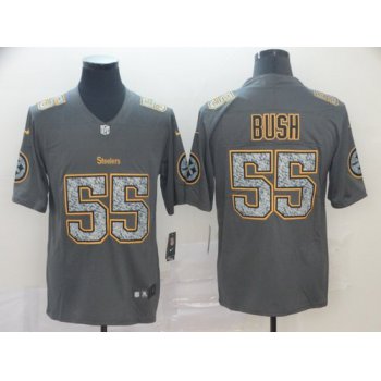 Nike Steelers 55 Devin Bush Gray Camo Vapor Untouchable Limited Jersey