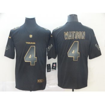 Nike Texans 4 Deshaun Watson Black Gold Vapor Untouchable Limited Jersey