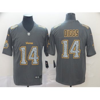 Nike Vikings 14 Stefon Diggs Gray Camo Vapor Untouchable Limited Jersey