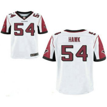 Men's Atlanta Falcons #54 A. J. Hawk White Road Stitched NFL Nike Elite Jersey