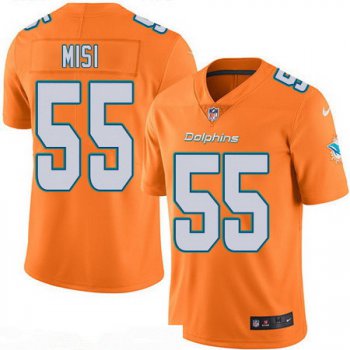 Men's Miami Dolphins #55 Koa Misi Orange 2016 Color Rush Stitched NFL Nike Limited Jersey