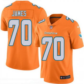 Men's Miami Dolphins #70 Ja'Wuan James Orange 2016 Color Rush Stitched NFL Nike Limited Jersey