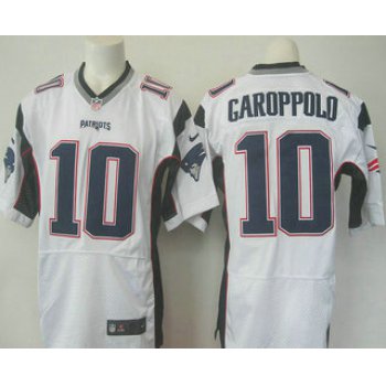 Men's New England Patriots #10 Jimmy Garoppolo NEW White Road Stitched NFL Nike Elite Jersey