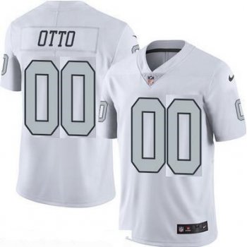 Men's Oakland Raiders #00 Jim Otto Retired White 2016 Color Rush Stitched NFL Nike Limited Jersey