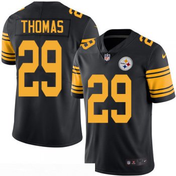 Men's Pittsburgh Steelers #29 Shamarko Thomas Black 2016 Color Rush Stitched NFL Nike Limited Jersey