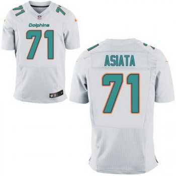 Men's 2017 NFL Draft Miami Dolphins #71 Isaac Asiata White Road Stitched NFL Nike Elite Jersey