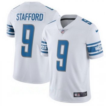 Men's Detroit Lions #9 Matthew Stafford Nike White 2017 Limited Jersey