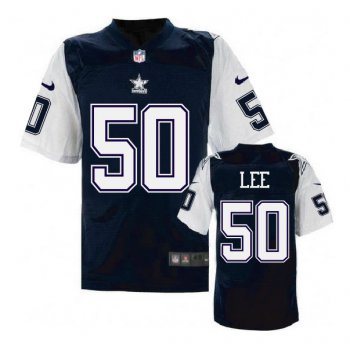 Nike Cowboys #50 Sean Lee Navy Blue Throwback Elite Jersey