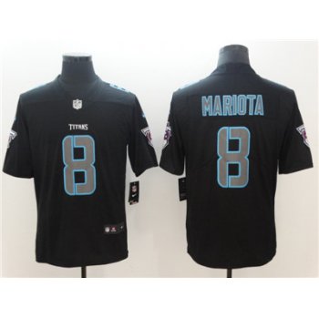 Nike Tennessee Titans #8 Marcus Mariota Black Vapor Impact Limited Jersey