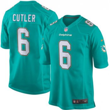 Men's Nike Miami Dolphins #6 Jay Cutler Green Game Jersey