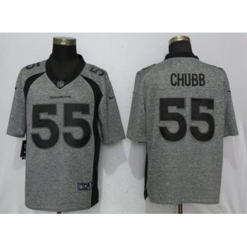 Nike Denver Broncos #55 Bradley Chubb Gray Gridiron Gray Vapor Untouchable Limited Jersey