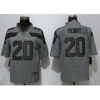 Nike Seattle Seahawks 20 Rashaad Penny Gray Gridiron Gray Vapor Untouchable Limited Jersey