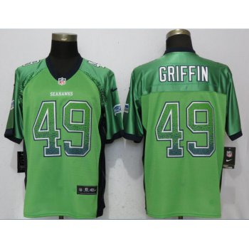 Nike Seattle Seahawks #49 Shaquill Griffin Green Drift Fashion Elite Jersey