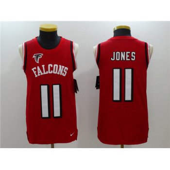 Men's Atlanta Falcons #11 Julio Jones Red Color Rush 2017 Vest Stitched NFL Nike Tank Top Jersey