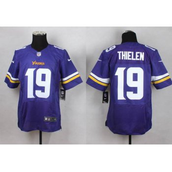 Men's Minnesota Vikings #19 Adam Thielen 2013 Nike Purple Elite Jersey