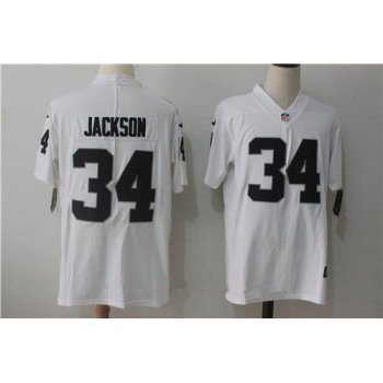 Men's Oakland Raiders #34 Bo Jackson White 2017 Vapor Untouchable Stitched NFL Nike Limited Jersey