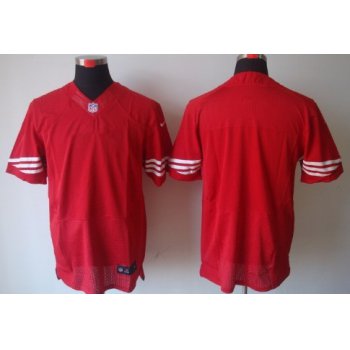 Men's San Francisco 49ers Blank Scarlet Red Team Color NFL Nike Elite Jersey