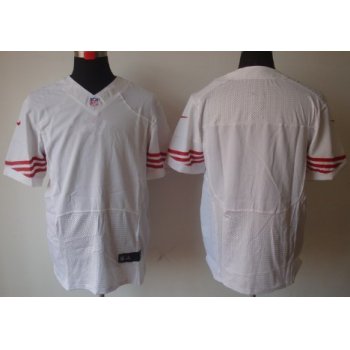 Men's San Francisco 49ers Blank White Road NFL Nike Elite Jersey