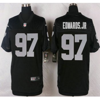 Oakland Raiders #97 Mario Edwards Jr Nike Black Elite Jersey