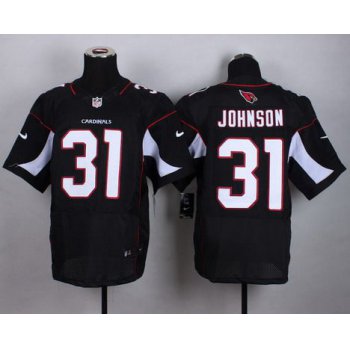 Men's Arizona Cardinals #31 David Johnson Nike Black Elite Jersey