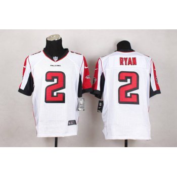 Men's Atlanta Falcons #2 Matt Ryan Nike White Elite Jersey