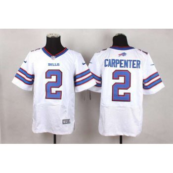 Men's Buffalo Bills #2 Dan Carpenter 2013 Nike White Elite Jersey