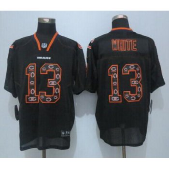 Men's Chicago Bears #13 Kevin White Nike Lights Out Black Ornamented Elite Jersey