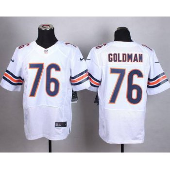 Men's Chicago Bears #76 Eddie Goldman Nike White Elite Jersey