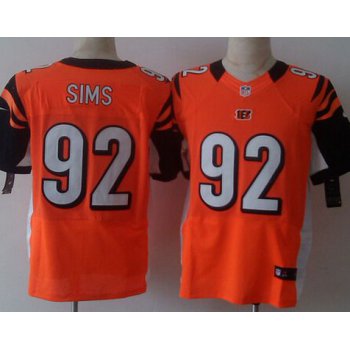 Men's Cincinnati Bengals #92 Pat Sims Nike Orange Elite Jersey