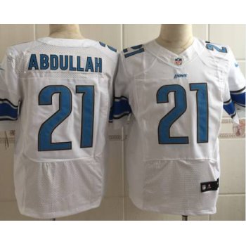 Men's Detroit Lions #21 Ameer Abdullah Nike White Elite Jersey