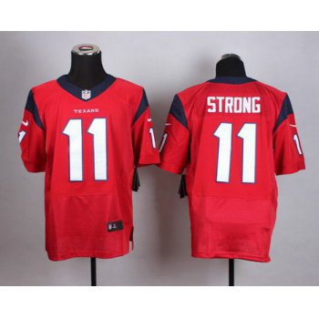 Men's Houston Texans #11 Jaelen Strong Nike Red Elite Jersey