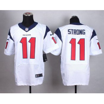 Men's Houston Texans #11 Jaelen Strong Nike White Elite Jersey