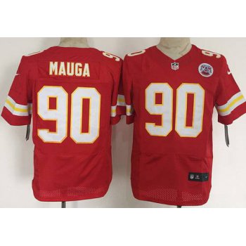 Men's Kansas City Chiefs #90 Josh Mauga Nike Red Elite Jersey