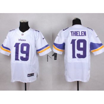 Men's Minnesota Vikings #19 Adam Thielen 2013 Nike White Elite Jersey