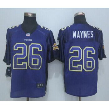 Men's Minnesota Vikings #26 Trae Waynes Nike Drift Fashion Purple Elite Jersey