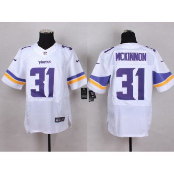 Men's Minnesota Vikings #31 Jerick McKinnon 2013 Nike White Elite Jersey