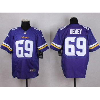 Men's Minnesota Vikings #69 Dewey 2013 Nike Purple Elite Jersey