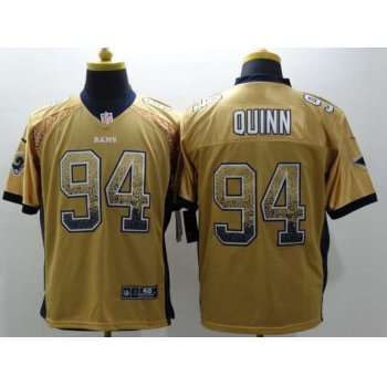 Men's New Orleans Saints #94 Cameron Jordan Nike Drift Fashion Gold Elite Jersey