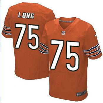 Men's Nike Chicago Bears #75 Kyle Long Elite Orange Alternate NFL Jersey