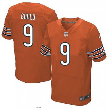 Men's Nike Chicago Bears #9 Robbie Gould Elite Orange Alternate NFL Jersey