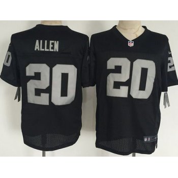 Men's Oakland Raiders #20 Nate Allen Nike Black Elite Jersey