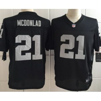 Men's Oakland Raiders #21 Dexter McDonald Nike Black Elite Jersey