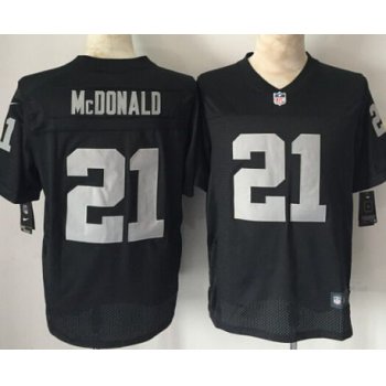 Men's Oakland Raiders #21 Dexter McDonald Nike Black Elite Jersey